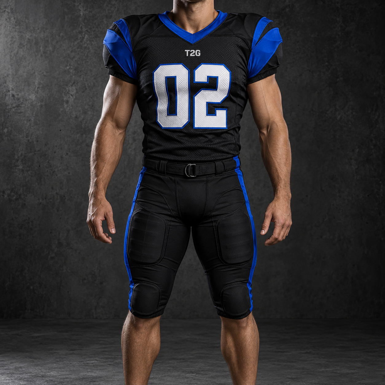 Custom football uniforms illustrative design concept